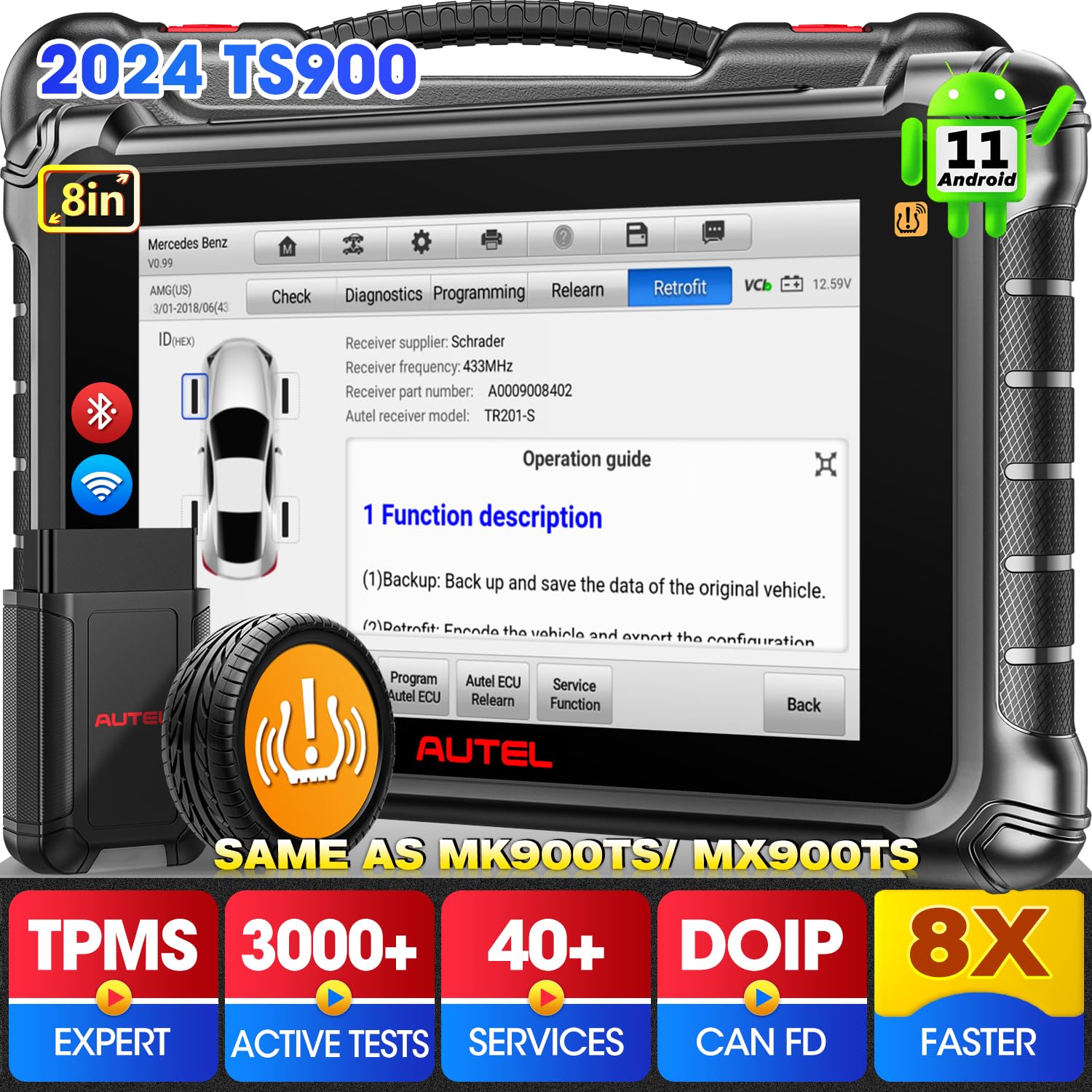 Autel MaxiTPMS TS900 TPMS Tool Programming Same As MX900TS