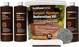 Furniture Clinic Garden Furniture Restoration Kit Teak Cleaner Brightener Oil