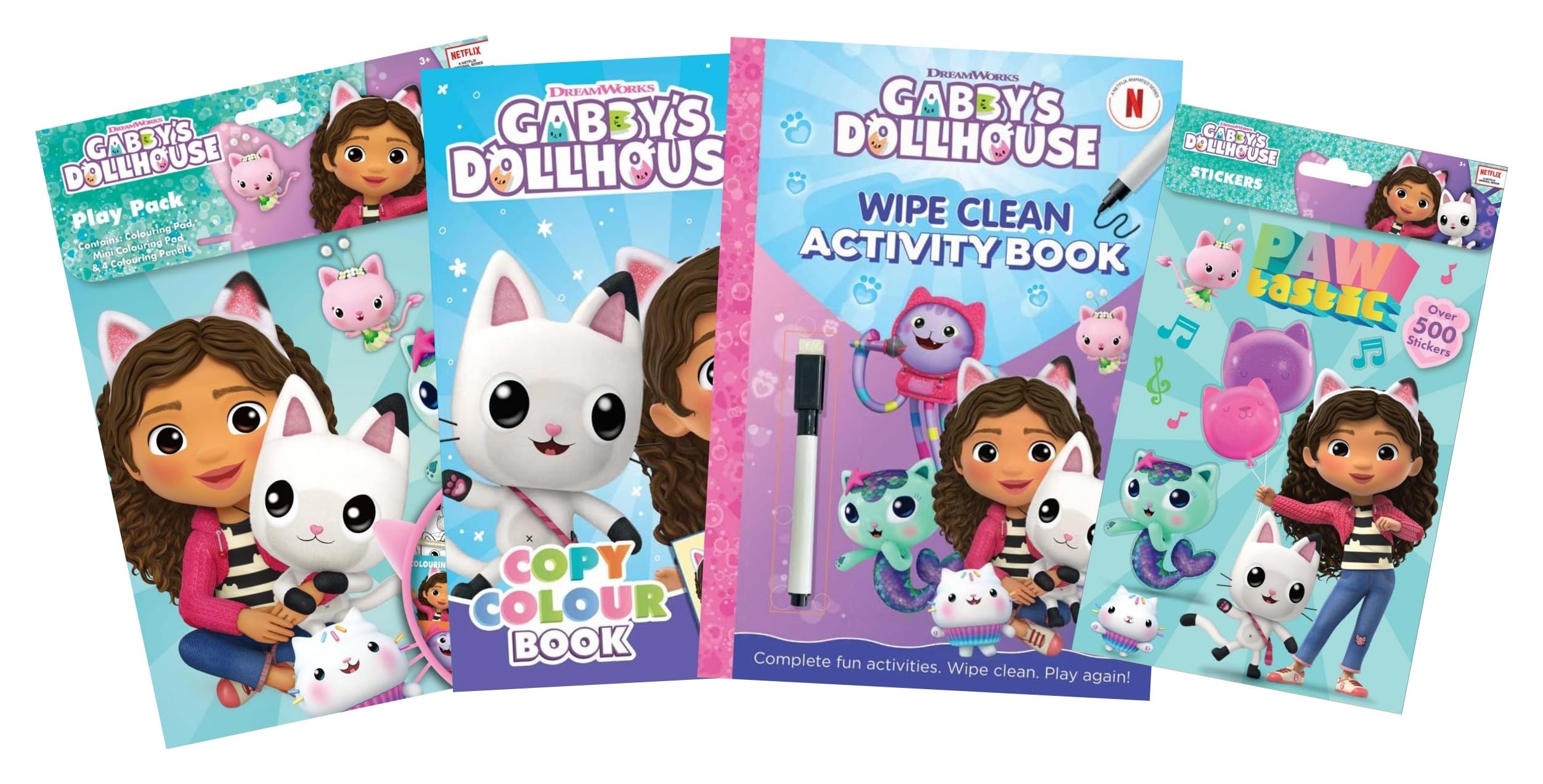 Anila's Gabby's Dollhouse Activity Set with Copy Colour Book, Stickers, Play Pack and Wipe Clean Activity Book. — image 1
