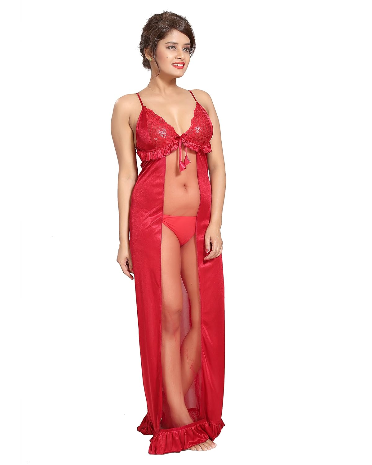 red nighty dress