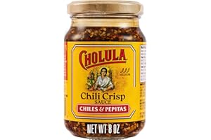 Cholula Chili Crisp Sauce, Chiles & Pepitas, Crunchy Topping for Tacos, Tostadas, Eggs, Pizza and More, 8 oz