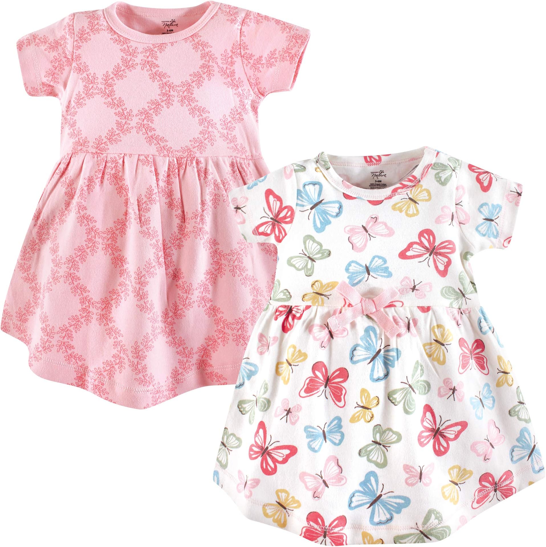 Touched by NatureGirls' One Size Organic Cotton Short Long-Sleeve Dresses