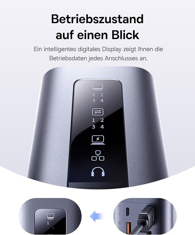 Spacemate 11 in 1 Docking Station mit Netzteil 3 Monitore