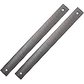Dura-Gold 14" Flexible Flat Bastard File Blade, Double-Sided with 9 Teeth Per Inch, Pack of 2 - Mounting Holes for Adjustable Body File Holder, for Shaping, Smoothing and Filing Contoured Surfaces