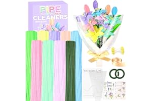 BNUZEIYI Pipe Cleaners Craft Kit 8 Assorted Colors Pipe Cleaners Bulk Flower Making Kit Chenille Stems DIY Arts and Crafts Supplies for Kids Adults Creative Bouquet Festival Home Decor Toys Gifts, Lily