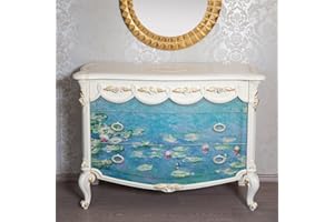 Flortlias Large Decoupage Paper for Furniture, Floral Printed Tissue Paper for Furniture, DIY Crafts Rice Papers, Summer Lake, 33.07'' x 39.37''