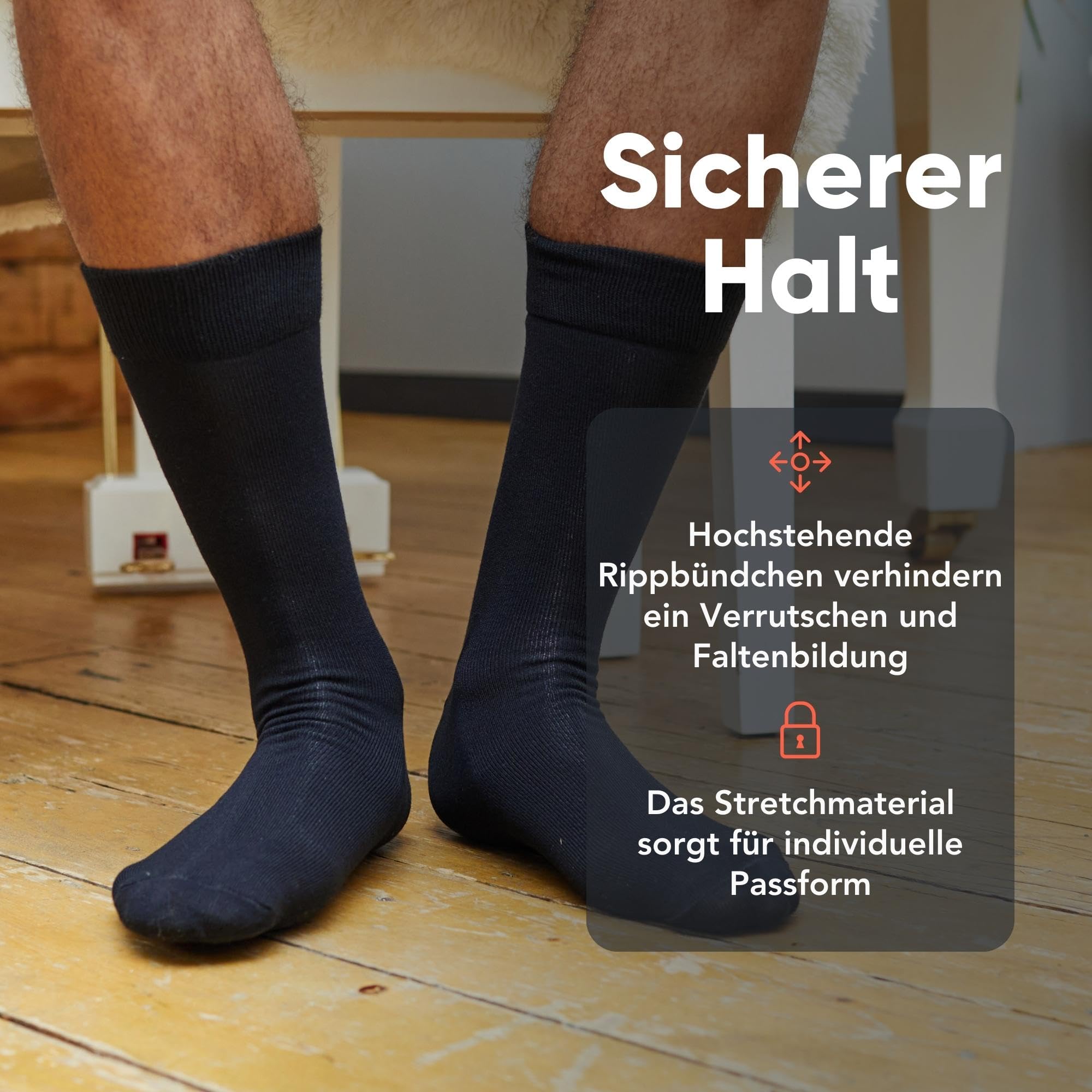 FM London Herren (10er-pack) Einfarbige Herrensocken Socks, Marineblau, 39-45 EU 4