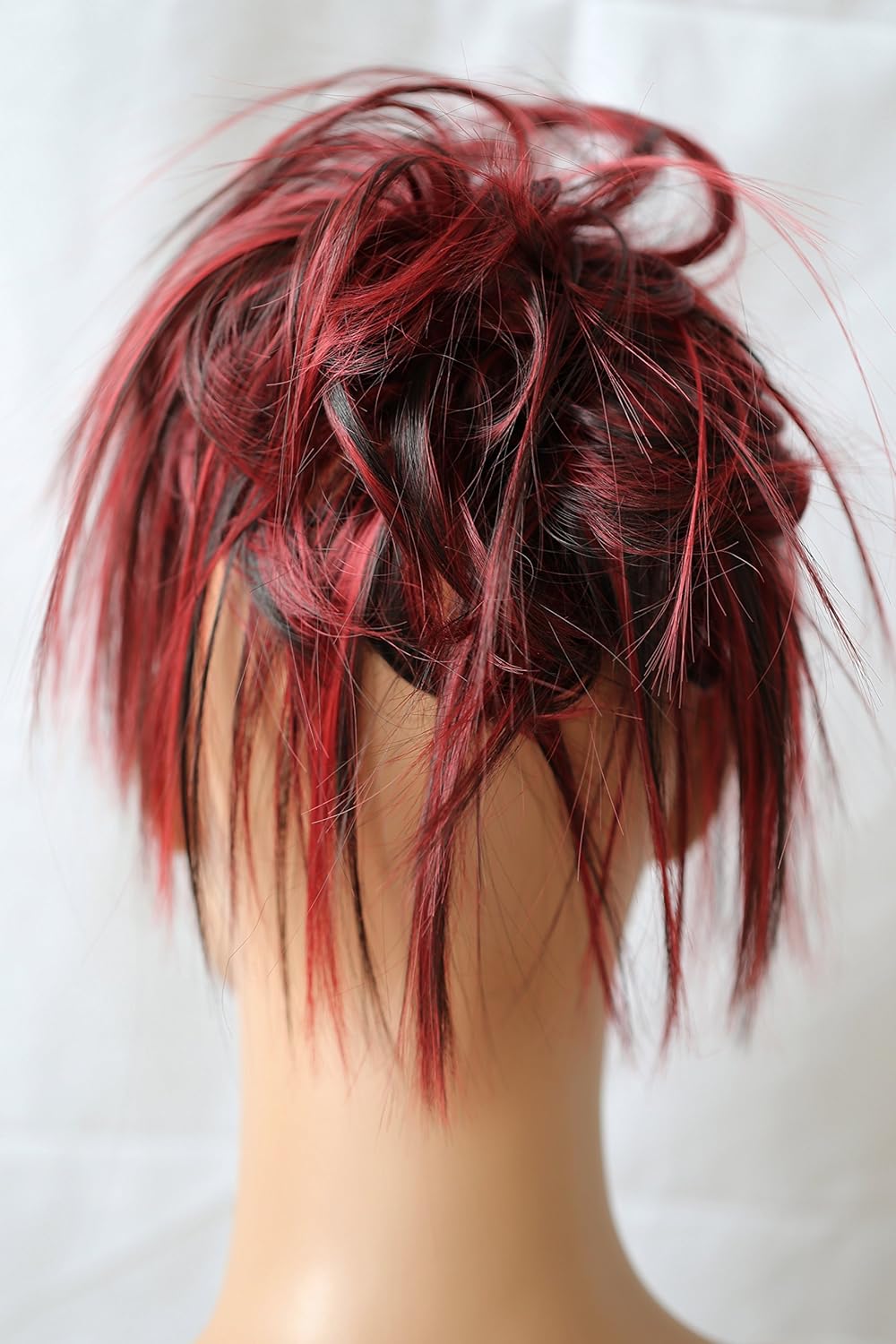 CAISHA XXL Jumbo Hairpiece Scrunchy Updo Bridal Hairstyle Messy Hair Tie Red Dark Brown Mix G28F, red dark brown mix #2H113A G28F - Image 3