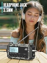 ROCAM Emergency Radio 12000mAh SOS Alarm Wind Up Solar AM/FM/SW IPX6 view 6