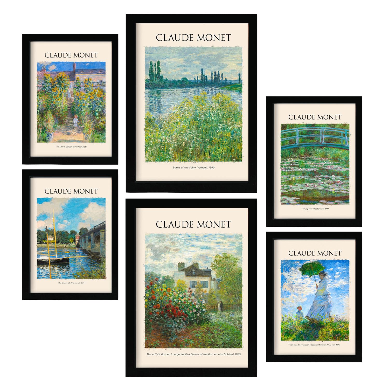 Nacnic Monet 2 Poster Print. Painter's Gallery. Decorative paintings for your living room, bedroom, home. Wall Art Prints. Sizes A4 and A3