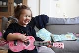 Vilac 8306 Red Wooden Guitar for Kids Ages 3+ Beginner Musical Toy 52cm view 3