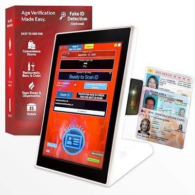 Minor Decliner Smart ID Scanner - Detects Expired IDs and Underage Customers – Can Upgrade for Fake ID Detection - Onyx Edition