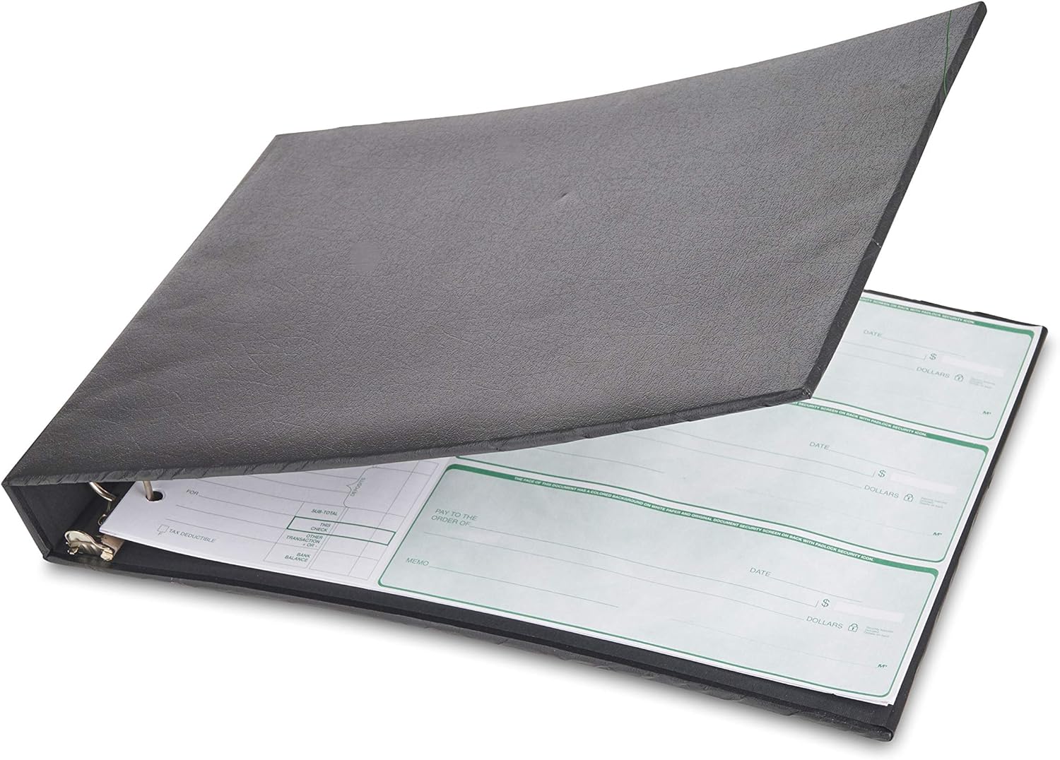7 Ring Business Check Book Binder, Fits 600 Checks (200 Sheets 9"x13" 3 checks Per Page) With 6Year Calender & Storage Organizer, Professional Look! by Executive Supplies (Professional Black) : Office Products