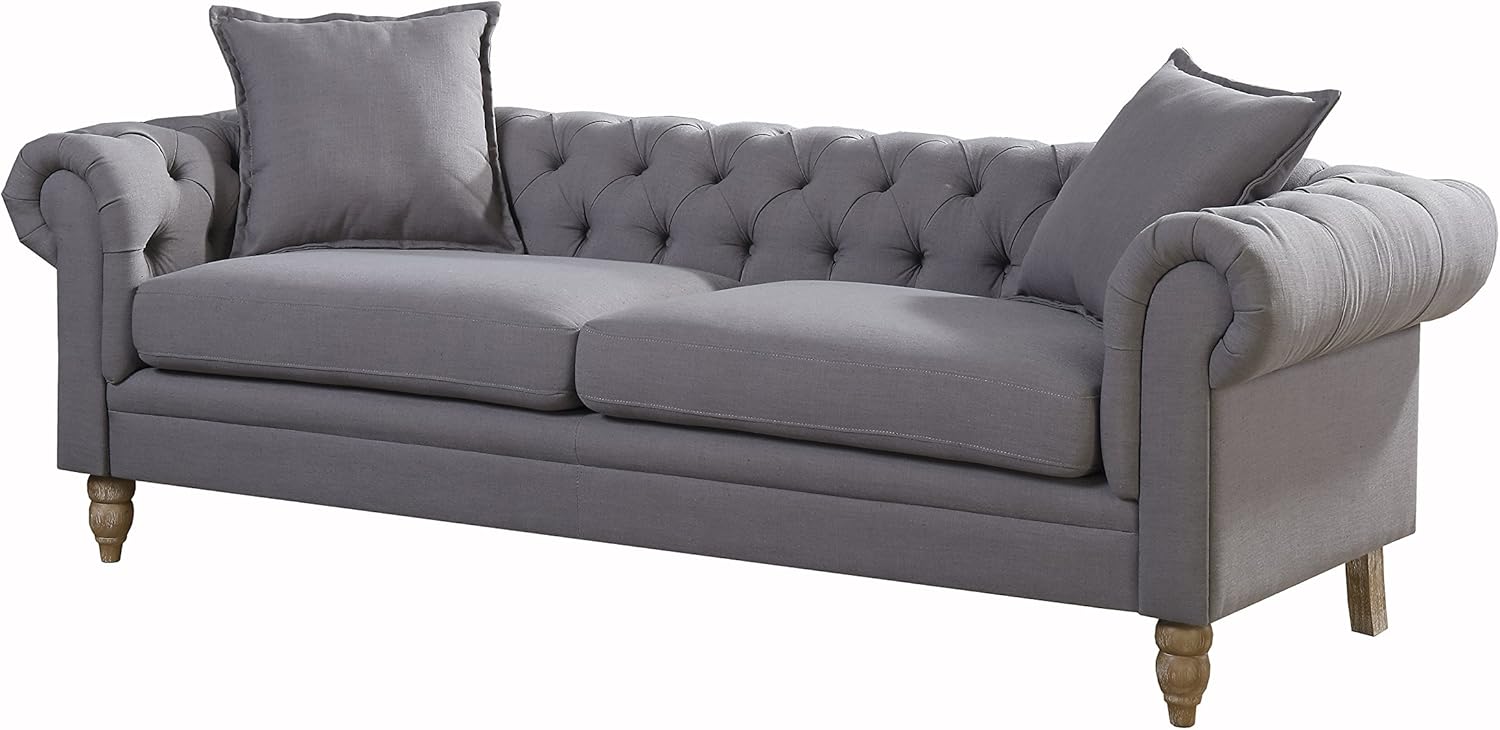 Amazon Com Christies Home Living Juliet Sofa Grey Furniture Decor