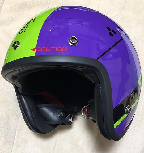 Amazon Ogk ジェットヘルメット Bob B エヴァンゲリオン ヱヴァンゲリヲン バイクヘルメット 初号機 カラー 初号機 サイズ Free 57 59cm ジェット 車 バイク