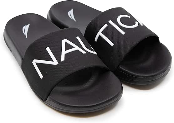 Amazon.com | Nautica Women's Athletic Slide, Shower Shoe, Beach Sandal, Boat Slide | Slides