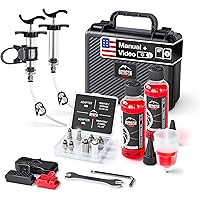 Borgen Brake Bleed Kit PRO for Shimano, Tektro & TRP Hydraulic Disc Brakes – Bike Bleed Kit with Video Guide- Incl. 2X Minera