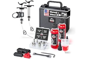 Borgen Brake Bleed Kit PRO for Shimano, Tektro & TRP Hydraulic Disc Brakes – Bike Bleed Kit with Video Guide- Incl. 2X Minera