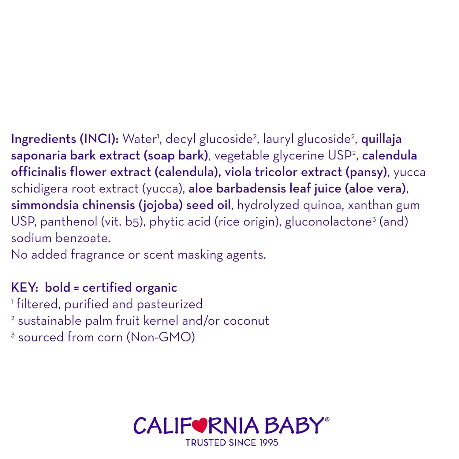 california baby super sensitive shampoo