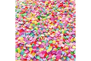 EHOPE 100G Fake Sprinkles Polymer Sprinkles Faux Sprinkles Resin Sprinkles Clay Sprinkles For Resin Fake Candy Sprinkles for Nail Art DIY Crafts Cake Phone Case (100G Round-9)