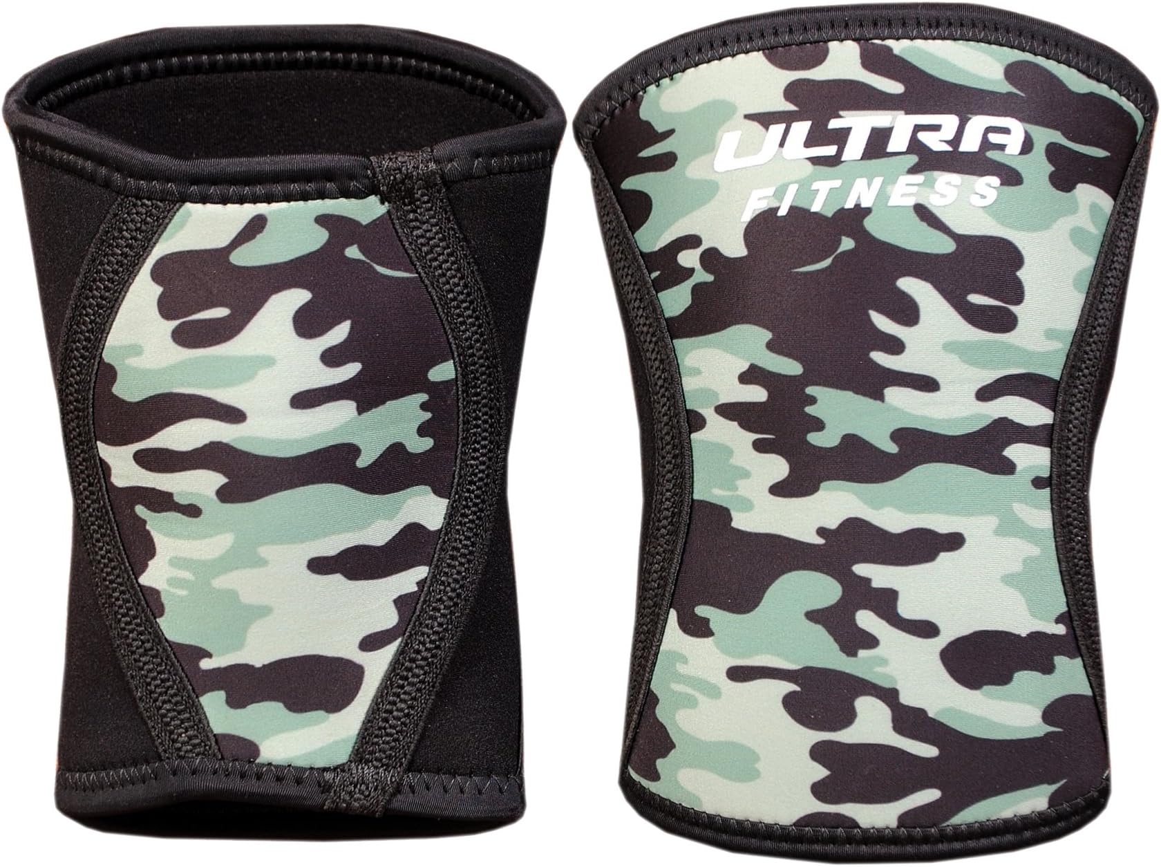 Knee Sleeve (Pair) Power Weight Lifting Squat Lunges Patella Support Brace 5mm (Camoflage, S)