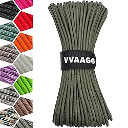 VVAAGG 1000lb Black Paracord Rope 100FT Nylon Heavy