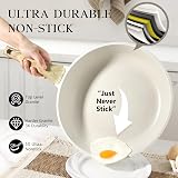 GiPP Nonstick Skillet Frying Pan 24cm White Granite PFOA Free Induction view 3
