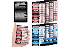AmazingSpark Poker Hand Rankings Chart Rules Cheat Sheet Cards Poker Hands Ranking Card Beginners Quick Reference Guide Cheat Sheet for Texas Hold