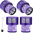APPLIANCEMATES V10 Filter Replacement for Dyson Cyclone V10 Series,V10 Animal,SV12,V10 Absolute,V10 Total Clean Cordless Stick Vacuum Part no.969082-01 (4 Park)