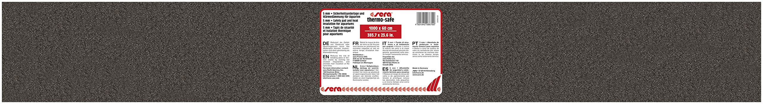 Sera thermo-safe aquarium underlay, safety underlay and thermal insulation for aquariums