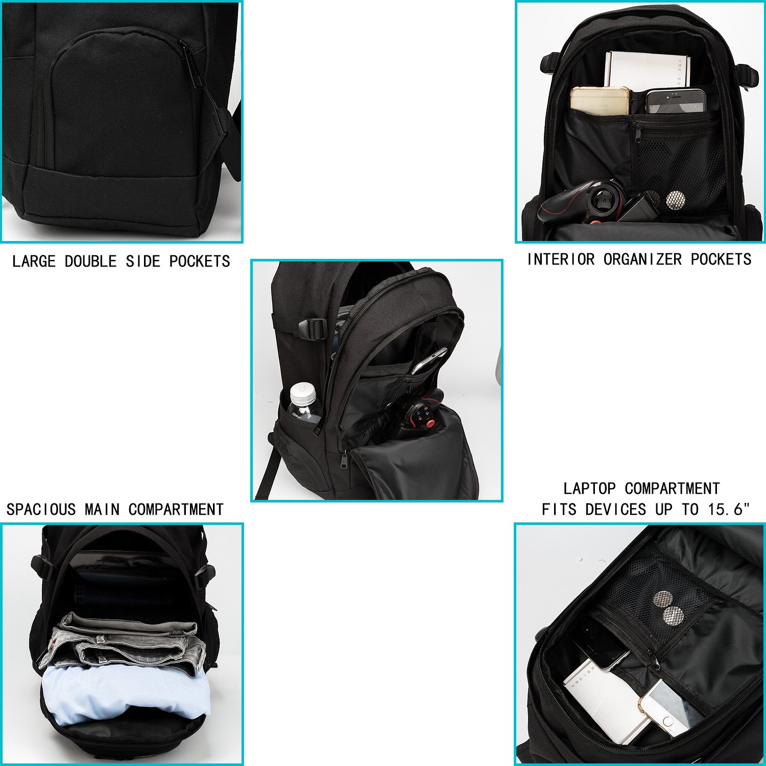 rickyh style School Backpack Travel Bag for Men & Women Lightweight College Back Pack with Laptop Compartmen