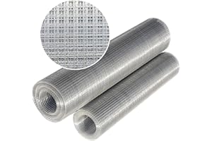 GMOTLSE Hardware Cloth 1/4 inch 304 Stainless Steel mesh Chicken Wire Fencing Wire Mesh Roll Welded Wire Fencing Garden Fence Squirrel Tunnel Network (24 x 394 Inch)