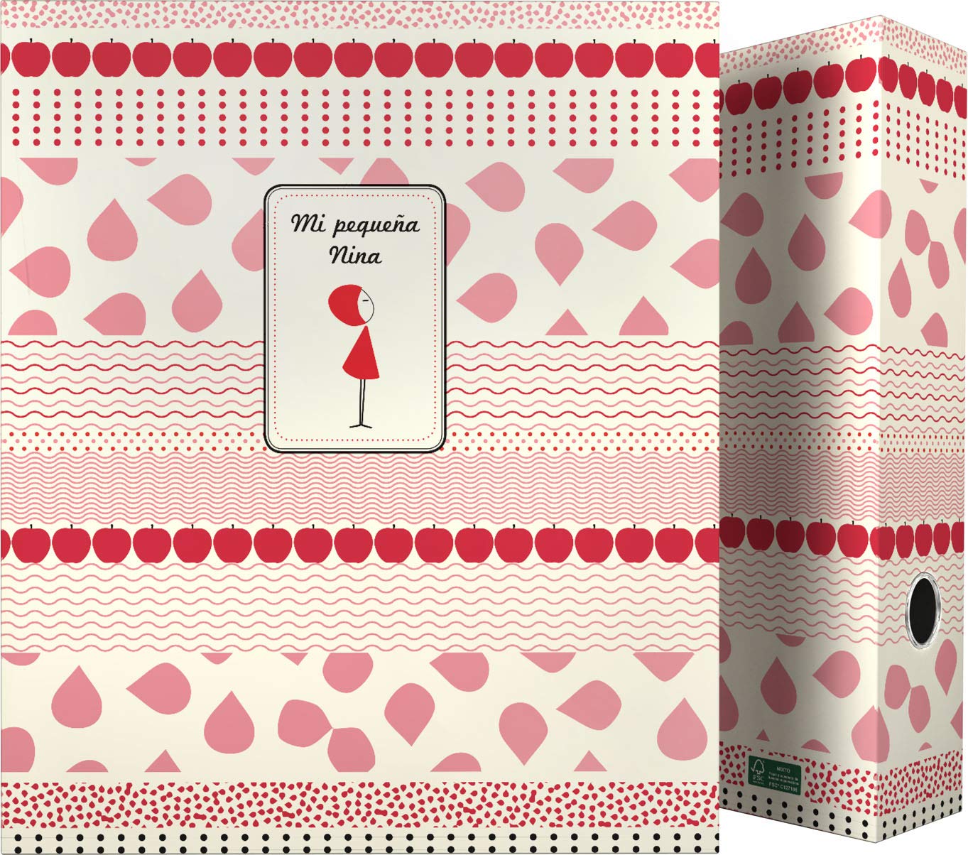 Grafoplás 88171939 Nina and Other Little Things Collection 4-Ring Binder 40 mm, Multicolor, A4