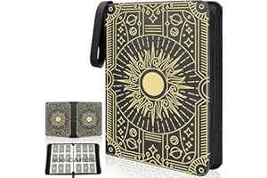 Winsing Card Binder 9 Pocket with 50 Removable Sleeves, 900 Cards Holder for MTG, Game Cards, Sports Cards, Trading Card Binder Collection Gifts for Boys and Girls, Magic Design Card Binder Album