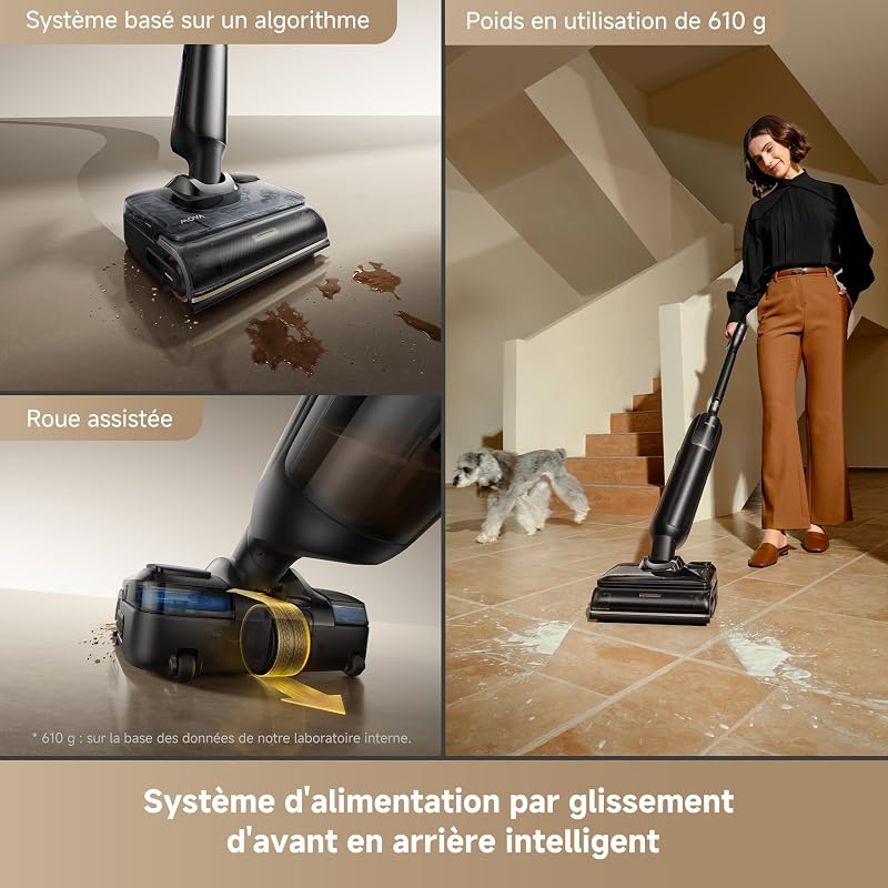 M50 Ultra, Aspirateur Laveur sans Fil avec Lavage à l'eau Chaude