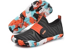 ATHMILE Kids Water Shoes Boys Girls Water Shoes Quick Dry Barefoot Beach Sports Swim Pool Summer Shoes(Little Kid/Big Kid)