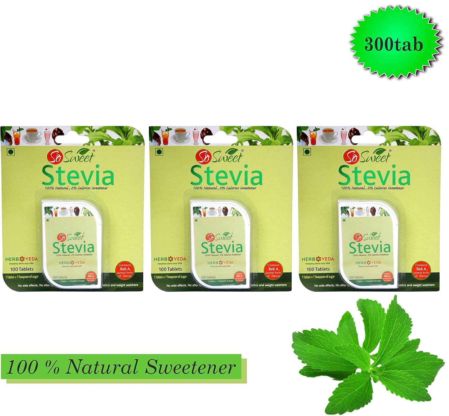 Buy So Sweet Stevia 300 Stevia Tablets 100 Natural Sweetener