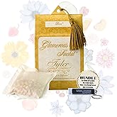 Worldwide Nutrition Bundle: Tyler Candle Company Diva Dryer Sheet Sachets - Glamorous Reusable Dryer Sheets - 1 Pack of 4 Sachets, Dryer, Home, or Personal Sachet and Multi-Purpose Key Chain
