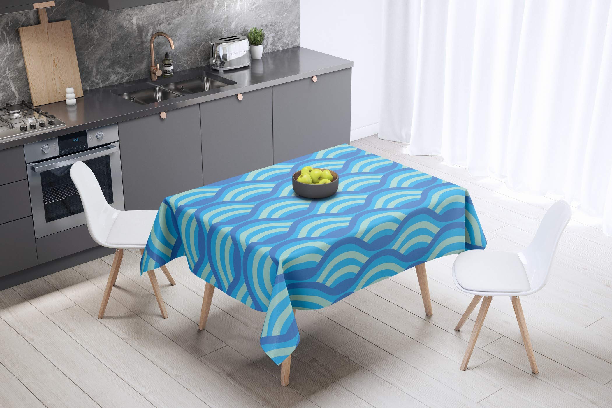 Bonamaison Kitchen Decoration, Tablecloth, 140cm x 140cm - Designed and Manufactured in Turkey