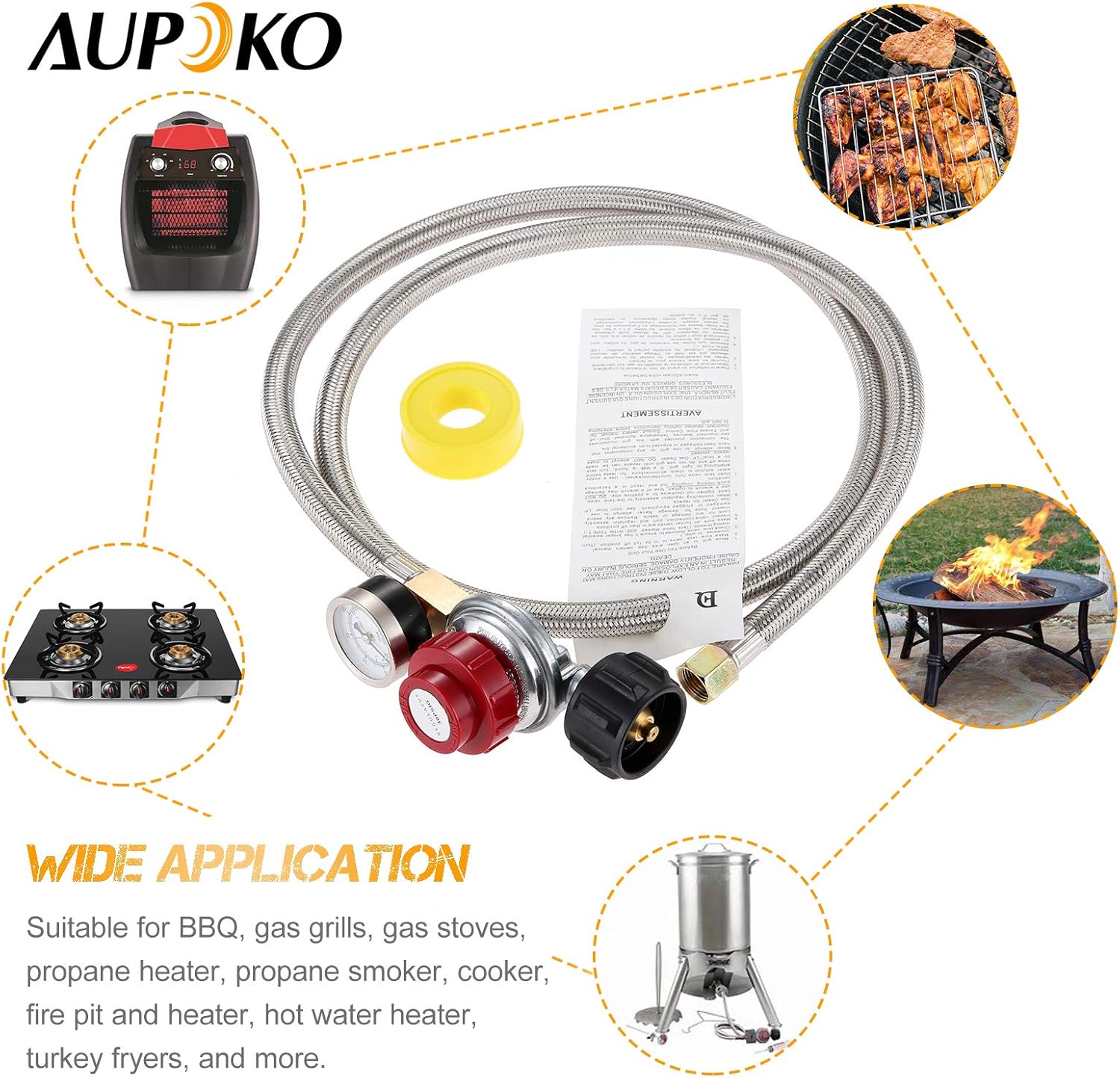 Amazon Com Aupoko 0 30 Psi High Pressure Adjustable Propane