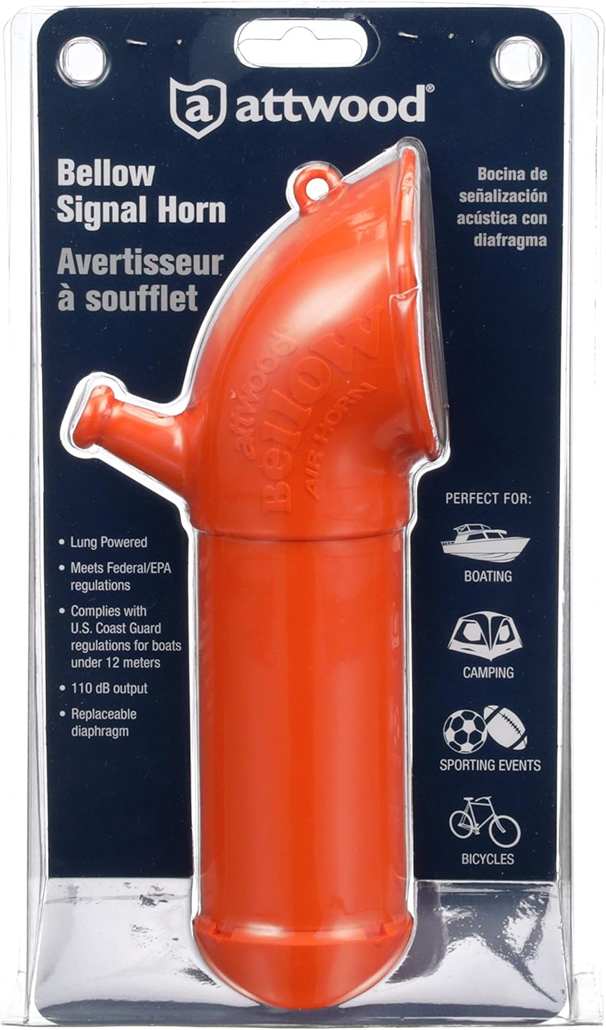 Attwood 2460-7 Bellow Signal Horn : Boat Horns : Sports & Outdoors