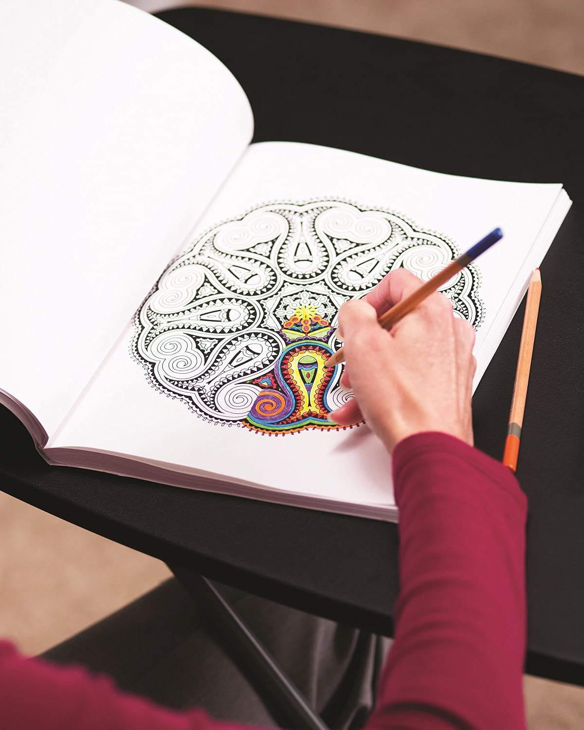 Amazon Colorama Coloring Book for Adults with 12 Colored Amazon Colorama Coloring Book for Adults with 12 Colored Pencils Create Something Wonderful & Relax Toys & Games