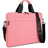 MicaYoung 15.6-16 Inch Laptop Sleeve Shoulder Bag Notebook Chromebook Computer Carrying Case Compatible with 15.6 inch Acer Asus Dell HP Thinkpad, Pink