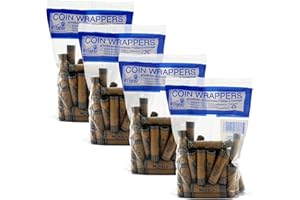 BAZIC Coin Wrappers Rolls - Nickel, Made in USA, Durable Preformed Wrappers Roll Paper Coins Tubes (36/Pack), 4-Packs