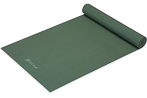 Gaiam Yoga Mat - Premium 5mm Solid Thick Non Slip Exercise & Fitness Mat for All Types of Yoga, Pilates & Floor Workouts (68" x 24" x 5mm)