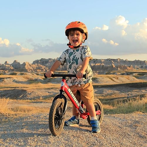 Strider 12” Classic Bike, Red No Pedal Balance Bicycle for Kids