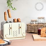 Haden Salcombe Cream 4 Slice Toaster 1900-2300W Defrost Reheat Cancel view 3