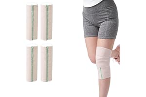 MUSEFITR 6 In Elastic Bandage Wrap 4 Pack, Compression Bandage Wrap for Ankle, Elbow, Knee, Shoulder,Tummy, Body, Premium Sport Support & Injury Recovery, Reusable & Durable