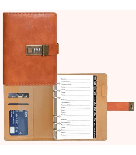 A6 Password Book Refills - 576 Entires Password Notebook Refill Paper With Alpha - View #6