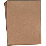 Brown Kraft Paper Cardstock Sheets for Invitations, Menus, Crafts (8.5 x 11 In, 50 Sheets)